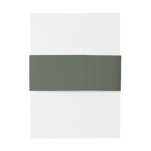 Modern donkere olijf monogram uitnodigingen wikkel (Achterkant Voorbeeld)