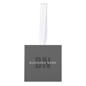 Modern donkergrijs Bewerkbare Monogram Design Sjab Decoratie (Voorkant)