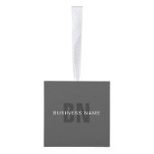 Modern donkergrijs Bewerkbare Monogram Design Sjab Decoratie (Rechts)