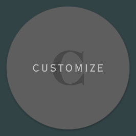 Modern donkergrijs Bewerkbare Monogram Design Sjab Labels