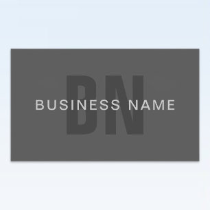 Modern donkergrijs Bewerkbare Monogram Design Sjab Rechthoekige Sticker