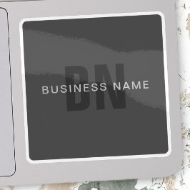 Modern donkergrijs Bewerkbare Monogram Design Sjab Sticker