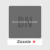 Modern donkergrijs Bewerkbare Monogram Design Sjab Sticker (Vel)