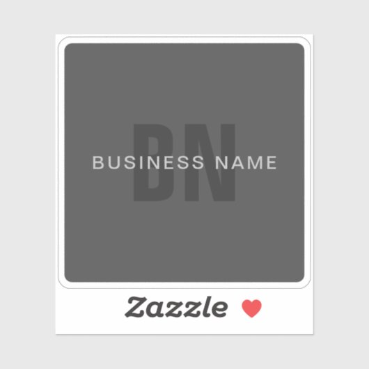 Modern donkergrijs Bewerkbare Monogram Design Sjab Sticker (Vel)