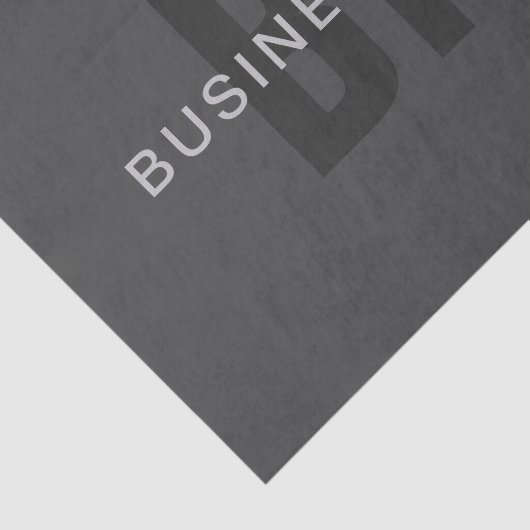 Modern donkergrijs Bewerkbare Monogram Design Sjab Tissuepapier (Detail)