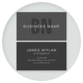 Modern donkergrijs Bewerkbare Monogram Design Sjab Visitekaartje