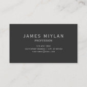 Modern donkergrijs Bewerkbare Monogram Design Sjab Visitekaartje (Achterkant)