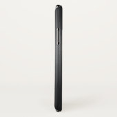 Modern Donkergrijs Metallic Textuur Monogram Case-Mate iPhone Case (Achterkant / rechts)