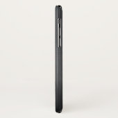 Modern Donkergrijs Metallic Textuur Monogram Case-Mate iPhone Case (Achterkant/links)