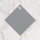 Modern donkergrijs verloop naam of bedrijfsnaam bedankjes labels (Achterkant)