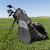 Modern donkergrijs verloop naam of bedrijfsnaam golfhanddoek (Groen)