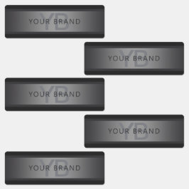 Modern donkergrijs verloop naam of bedrijfsnaam labels