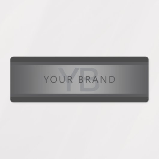 Modern donkergrijs verloop naam of bedrijfsnaam labels (Design 2)