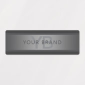 Modern donkergrijs verloop naam of bedrijfsnaam labels (Design 1)