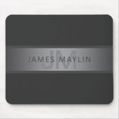 Modern donkergrijs verloop naam of bedrijfsnaam muismat (Voorkant)