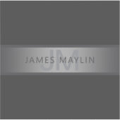 Modern donkergrijs verloop naam of bedrijfsnaam sticker (Voorkant)