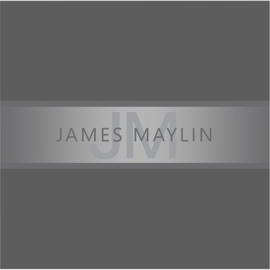 Modern donkergrijs verloop naam of bedrijfsnaam sticker (Voorkant)