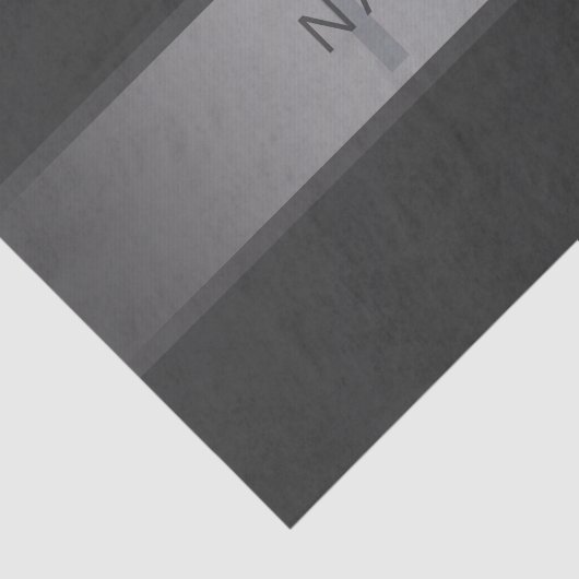 Modern donkergrijs verloop naam of bedrijfsnaam tissuepapier (Detail)