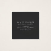 Modern donkergrijs verloop naam of bedrijfsnaam vierkante visitekaartjes (Achterkant)