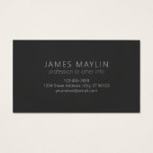 Modern donkergrijs verloop naam of bedrijfsnaam visitekaartje (Achterkant)