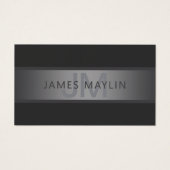 Modern donkergrijs verloop naam of bedrijfsnaam visitekaartje (Voorkant)