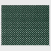 Modern donkergroen custom monogram initiaal cadeaupapier (Vlak)