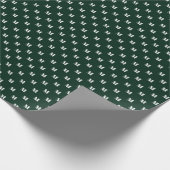 Modern donkergroen custom monogram initiaal cadeaupapier (Hoek)