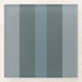 Modern donkergroen kleurenblok met schaduwen glazen onderzetter (Voorkant)