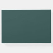 Modern Donkergroen Roos Goud Glitter Script Gastenboek (Achterkant)