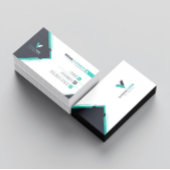 Modern donkergroen visitekaartje