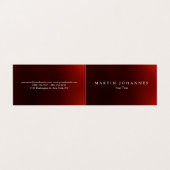 Modern donkerrood professioneel minimalist visitekaartje (Buitenkant ongevouwen)