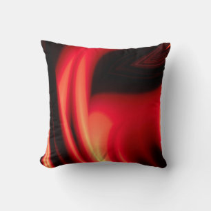 Modern donkerrood zwart kleur Abstract Kussen