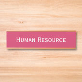 Modern donkerroze Kantoor kamer afdeling naam Deurbordje