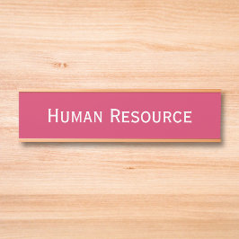 Modern donkerroze Kantoor kamer afdeling naam Deurbordje