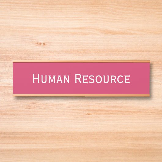 Modern donkerroze Kantoor kamer afdeling naam Deurbordje