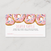 Modern Donut Baby shower Sprinkle Raffle Ticket Informatiekaartje (Voorkant)
