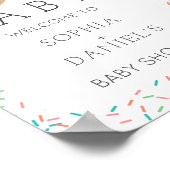 Modern Donut Baby shower Welkom Poster (Hoek)