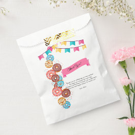 Modern Donut Baby Sprinkles Baby shower Bedankzakje