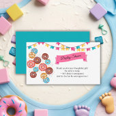 Modern Donut Baby Sprinkles Baby shower Informatiekaartje