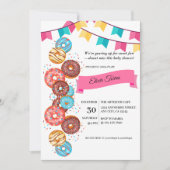 Modern Donut Baby Sprinkles Baby shower Kaart (Voorkant)