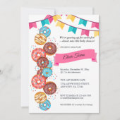 Modern Donut Baby Sprinkles Baby shower Kaart (Voorkant)