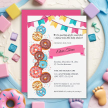 Modern Donut Baby Sprinkles Baby shower