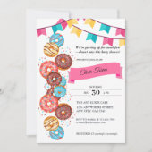 Modern Donut Baby Sprinkles Baby shower Kaart (Voorkant)
