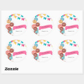 Modern Donut Baby Sprinkles Baby shower Ronde Sticker (Vel)