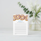 Modern Donut Boys Baby shower Sprinkle Advieskaart (Staand voorkant)