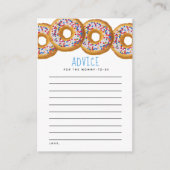 Modern Donut Boys Baby shower Sprinkle Advieskaart (Voorkant)