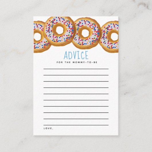 Modern Donut Boys Baby shower Sprinkle Advieskaart (Voorkant)
