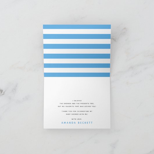 Modern Donut Boys Baby shower Sprinkle Bedankkaart (Binnen)