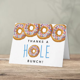 Modern Donut Boys Baby shower Sprinkle Bedankkaart