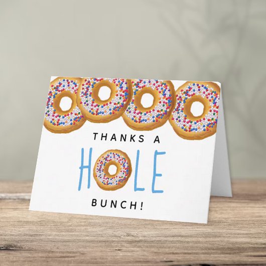 Modern Donut Boys Baby shower Sprinkle Bedankkaart